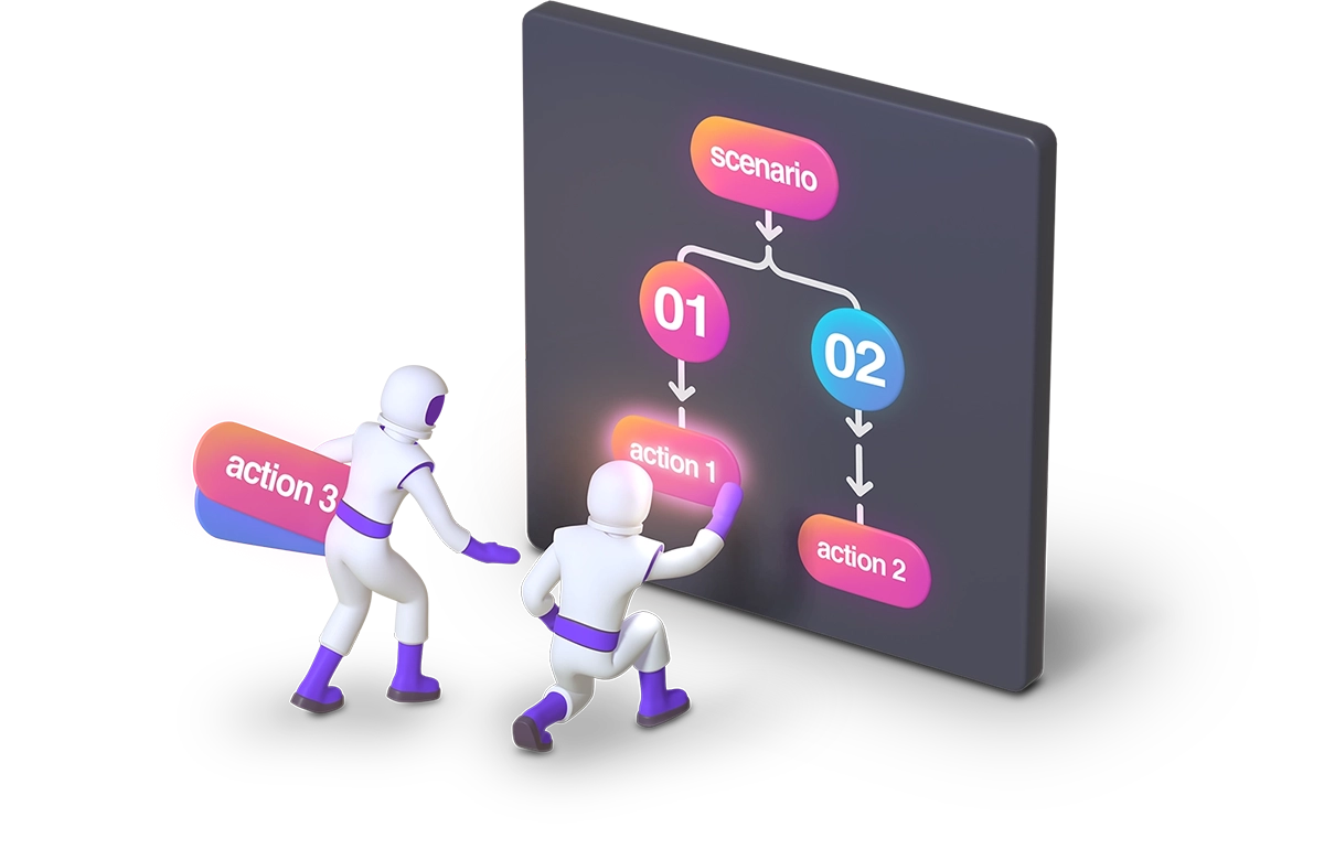 Spacinauts setting up a customer journey